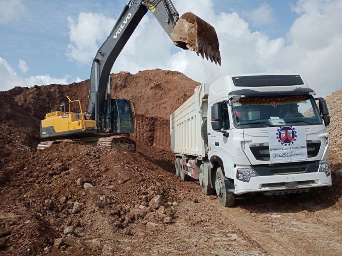 RPMT truck delivering construction materials